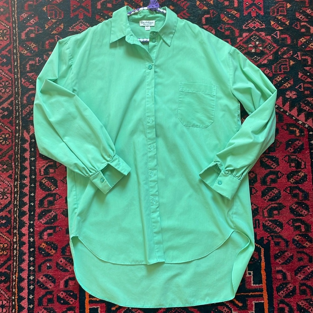 Green button up